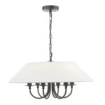 Sivan 6lt Pendant Matt Black With Shade