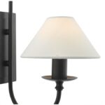 Sivan Plugged Wall Light Matt Black With Shade - Image 2