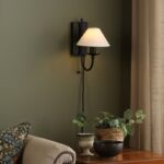 Sivan Plugged Wall Light Matt Black With Shade - Image 4