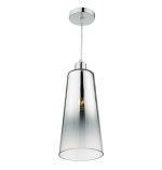 Smokey Easy Fit Pendant Graduated Chromed Glass - Image 4