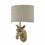 Sophie Giraffe Wall Light Gold With Shade