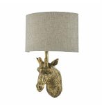 Sophie Giraffe Wall Light Gold With Shade