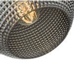 Soren 1lt Pendant Black & Smoked Textured Glass - Image 3