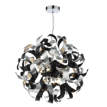Swash 9lt Pendant Aluminium & Black