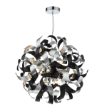 Swash 9lt Pendant Aluminium & Black