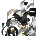 Swash 9lt Pendant Aluminium & Black - Image 2