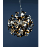 Swash 9lt Pendant Aluminium & Black - Image 4