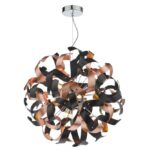 Swash 9lt Pendant Copper & Black
