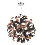 Swash 9lt Pendant Copper & Black