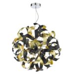 Swash 9lt Pendant Gold & Black