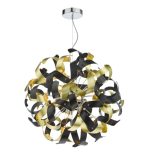 Swash 9lt Pendant Gold & Black