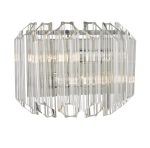 Tuvalu 2lt Wall Light Glass & Polished Chrome