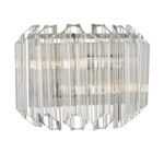 Tuvalu 2lt Wall Light Glass & Polished Chrome