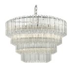 Tuvalu 4 Tier 9lt Chandelier Crystal & Polished Chrome