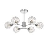 Tyka 6lt Semi Flush Polished Chrome & Glass
