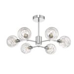 Tyka 6lt Semi Flush Polished Chrome & Glass