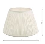 Ulyana Ivory Faux Silk Pleated Shade 35cm - Image 3