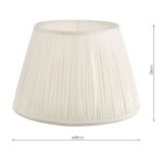 Ulyana Ivory Faux Silk Pleated Shade 40cm - Image 3