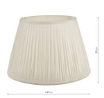 Ulyana Ivory Faux Silk Pleated Shade 45cm - Image 3