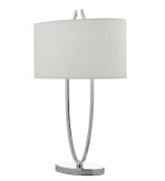 Utara Table Lamp Polished Chrome With Shade - Image 3