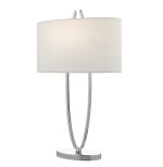 Utara Table Lamp Polished Chrome With Shade