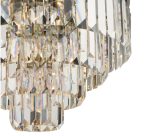 Vyana 4lt Pendant Antique Brass Crystal - Image 2