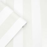 Laura Ashley Pearlescent Stripe White Lille Wallpaper - Image 2