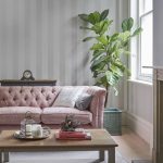 Laura Ashley Pearlescent Stripe Silver Lille Wallpaper - Image 6