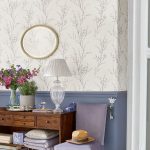 Laura Ashley Pussy Willow Off White & Steel Wallpaper - Image 5