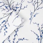 Laura Ashley Pussy Willow Off White & Midnight Wallpaper - Image 2