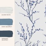 Laura Ashley Pussy Willow Off White & Midnight Wallpaper - Image 4