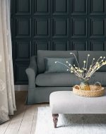 Laura Ashley Redbrook Dark Seaspray Wood Panel Wallpaper - Image 4