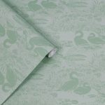 Laura Ashley Swans Jade Green Wallpaper - Image 2