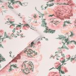 Laura Ashley Hollyhocks Coral Pink Wallpaper - Image 2