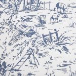 Laura Ashley Toile De Jouy Dark Seaspray Blue Wallpaper - Image 2