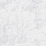Laura Ashley Toile De Jouy Sugared Grey Wallpaper