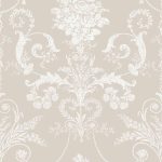 Laura Ashley Josette White & Dove Grey Wallpaper