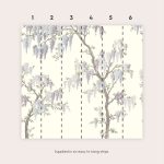 Laura Ashley Wisteria Garden Mural Pale Iris 3M x 2.8M - Image 5