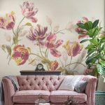 Laura Ashley Gosford Mural Cranberry 3M x 2.8M - Image 4