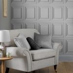 Laura Ashley Rebrook Wood Panel Silver Wallpaper - Image 5