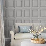 Laura Ashley Rebrook Wood Panel Silver Wallpaper - Image 6
