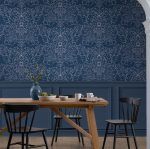 Laura Ashley Silchester Midnight Seaspray Blue Wallpaper - Image 5