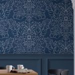 Laura Ashley Silchester Midnight Seaspray Blue Wallpaper - Image 6