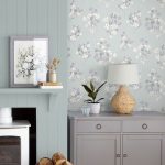 Laura Ashley Igerna Pale Duck Egg Blue Wallpaper - Image 5