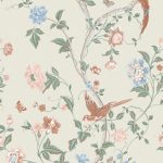 Laura Ashley Summer Palace Sage & Apricot Wallpaper