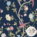 Laura Ashley Summer Palace Midnight Blue Wallpaper - Image 4