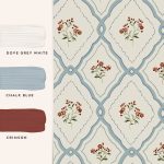 Laura Ashley Pinford Trellis Pale Seaspray Blue Wallpaper - Image 4