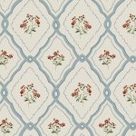Laura Ashley Pinford Trellis Pale Seaspray Blue Wallpaper