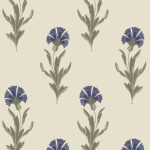 Laura Ashley Dandelion Dusky Seaspray Blue Wallpaper