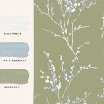 Laura Ashley Pussy Willow Moss Green Wallpaper - Image 4